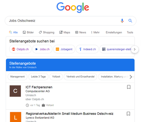 Google Jobsuche